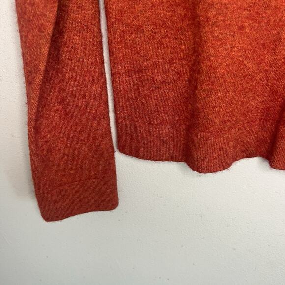 J Crew Womens Merino Wool Cotton Blend Sweater Crew Neck Sz M Orange - Picture 5 of 11